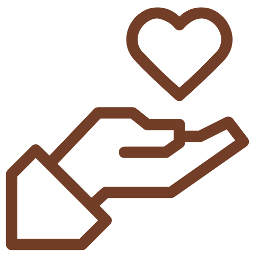 Hand holding a heart